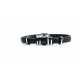 Bracelet acier 2 tons noir et blanc - homme - cuir tressé noir - 21 cm