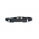 Bracelet acier 2 tons noir et blanc - homme - cuir tressé noir - 21 cm