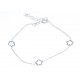 Bracelet argent 1,6g "fleurs" - 16+3cm
