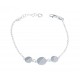 Bracelet argent 3,4g "3 ronds" - 16+2,5cm