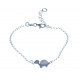 Bracelet argent 2,6g "1 tortue" - 16+3cm