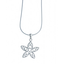 Collier argent 6g "étoile" - 45 cm