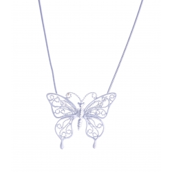 Collier argent 5,4g "papillon" - 40 cm