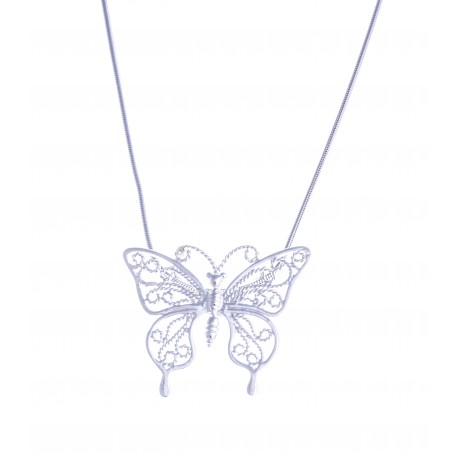 Collier argent 5,4g "papillon" - 40 cm