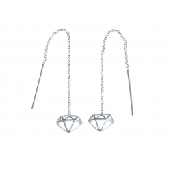 Boucles d'oreille argent 1,1g - chaine 6cm