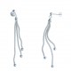 Boucles d'oreille argent 4,3g - 3 fils - 6,5 cm au plus long