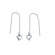 Boucles d'oreille argent 0,9g - 5cm