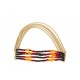 Bracelet fantaisie  - finition dorée - perles mutlicolores - élastique