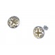 Boucles d'oreille acier 2 tons