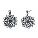 Boucles d'oreille acier noir