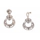 Boucles d'oreille acier rose