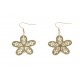 Boucles d'oreille acier doré