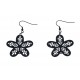 Boucles d'oreille acier noir