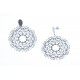 Boucles d'oreille acier ronde - diam 4cm