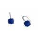 Boucles d'oreille argent rhodié 3,1g à Lapis - zircons