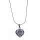 Collier argent 5g "coeur" - marcassites - 40 cm