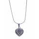 Collier argent 5g "coeur" - marcassites - 40 cm