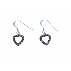 Boucles d'oreille argent 1,5g "cur" - marcassites