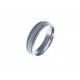 Bague argent rhodié 3,4g - T 52 à 68