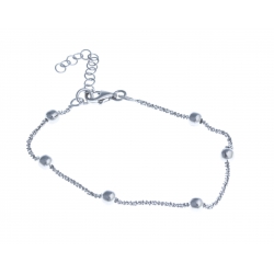 Bracelet argent rhodié 2,7g - 16+3cm