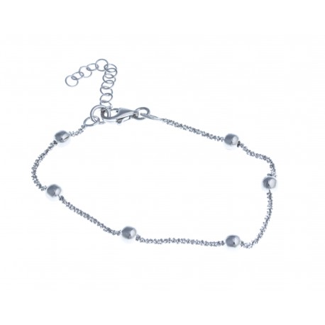 Bracelet argent rhodié 2,7g - 16+3cm