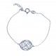 Bracelet argent rhodié 1,1g - 16,5+3cm