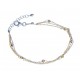 Bracelet argent rhodié 2,3g - 3 tons - 17+3cm