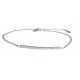 Bracelet argent rhodié 2,6g - zircons - 18+3,5 cm