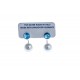 Boucles d'oreille argent rhodié 2,4g - cristal bleu et perles de swarovski