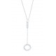 Collier argent rhodié 2,2g - zircons - 40 cm