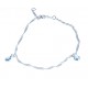 Chaine cheville 2,6g - cristaux bleus - 23+2cm