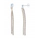 Boucles d'oreille argent rhodié 2,8g - 3 tons YRA - 5 cm
