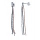 Boucles d'oreille argent rhodié 2,8g - 3 tons WRB - 5 cm