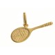 Pendentif plaqué or - raquette de Tennis