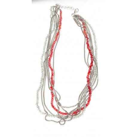 Collier fantaisie multi-rangs - 44+6 cm