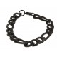 Bracelet acier noir - homme - 22 cm