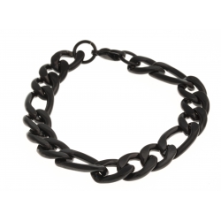 Bracelet acier noir - homme - 22 cm