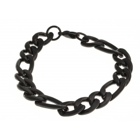 Bracelet acier noir - homme - 22 cm