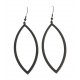 Boucles d'oreille acier noir - hauteur 70 mm