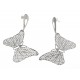 Boucles d'oreille acier - "papillon"