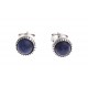 Boucles d'oreille argent rhodié 1g - lapis lazuli