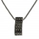 Collier argent rhodié 6g - marcassites - 45 cm