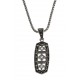 Collier argent rhodié 5,3g - marcassites - zircons - 45 cm