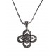 Collier argent rhodié 6,4g - marcassites - 45 cm