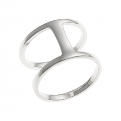 Bague argent rhodié 3,7g - T 50 à 60