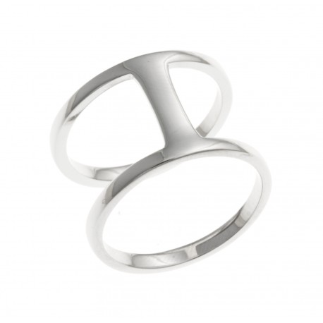 Bague argent rhodié 3,7g - T 50 à 60