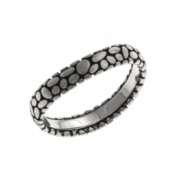 Bague argent rhodié 2,2g - 2 tons - T 48 à 60