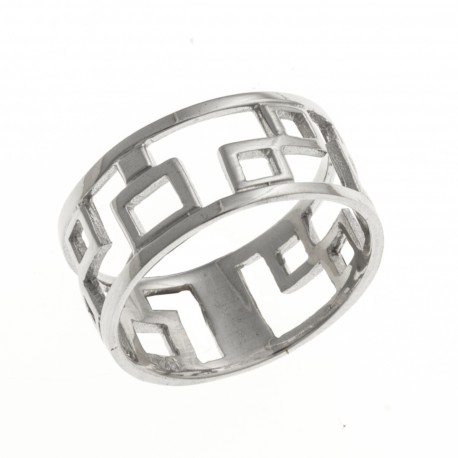 Bague argent rhodié 2,2g - T 50 à 60