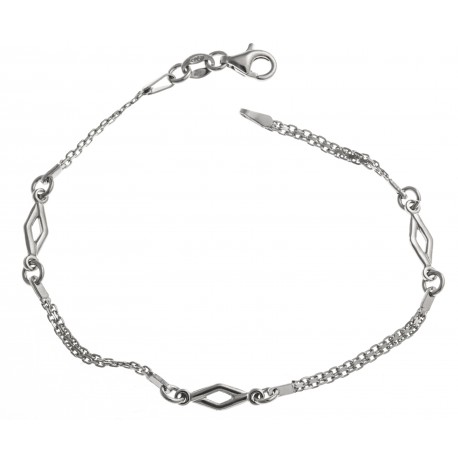 Bracelet argent rhodié 2,7g - 19 cm