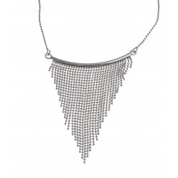 Collier argent rhodié 7,8g - boules - 40+5 cm